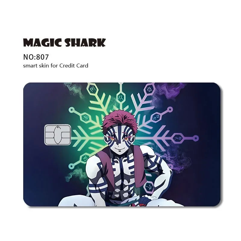 Anime Dragon Ball One Piece Naruto Demon Slayer Leaf Candy Film Sticker Skin for Credit Card Debit Bus Card