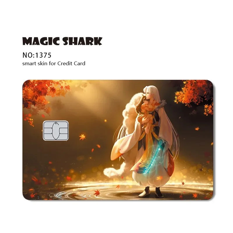 Anime Dragon Ball One Piece Naruto Demon Slayer Leaf Candy Film Sticker Skin for Credit Card Debit Bus Card