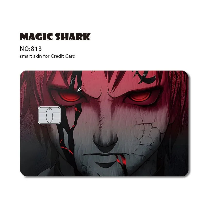 Anime Dragon Ball One Piece Naruto Demon Slayer Leaf Candy Film Sticker Skin for Credit Card Debit Bus Card