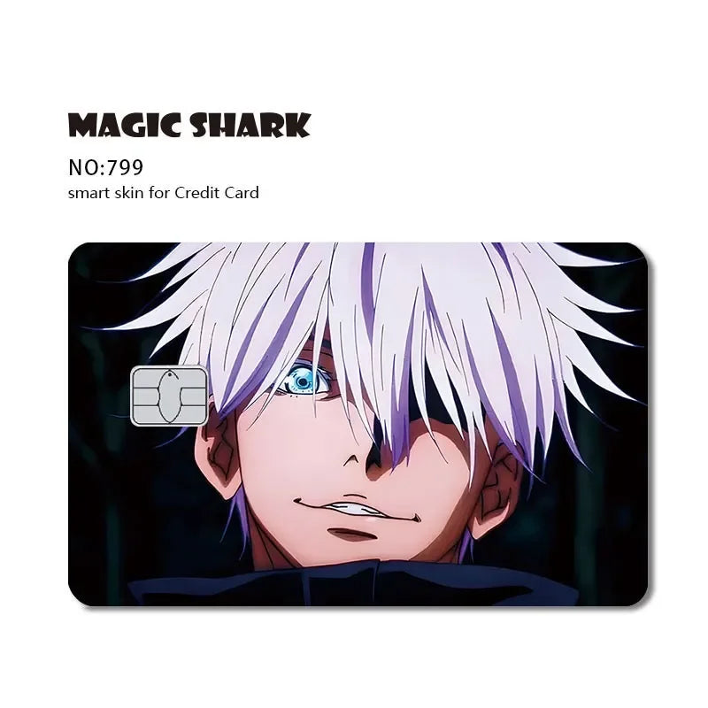 Anime Dragon Ball One Piece Naruto Demon Slayer Leaf Candy Film Sticker Skin for Credit Card Debit Bus Card