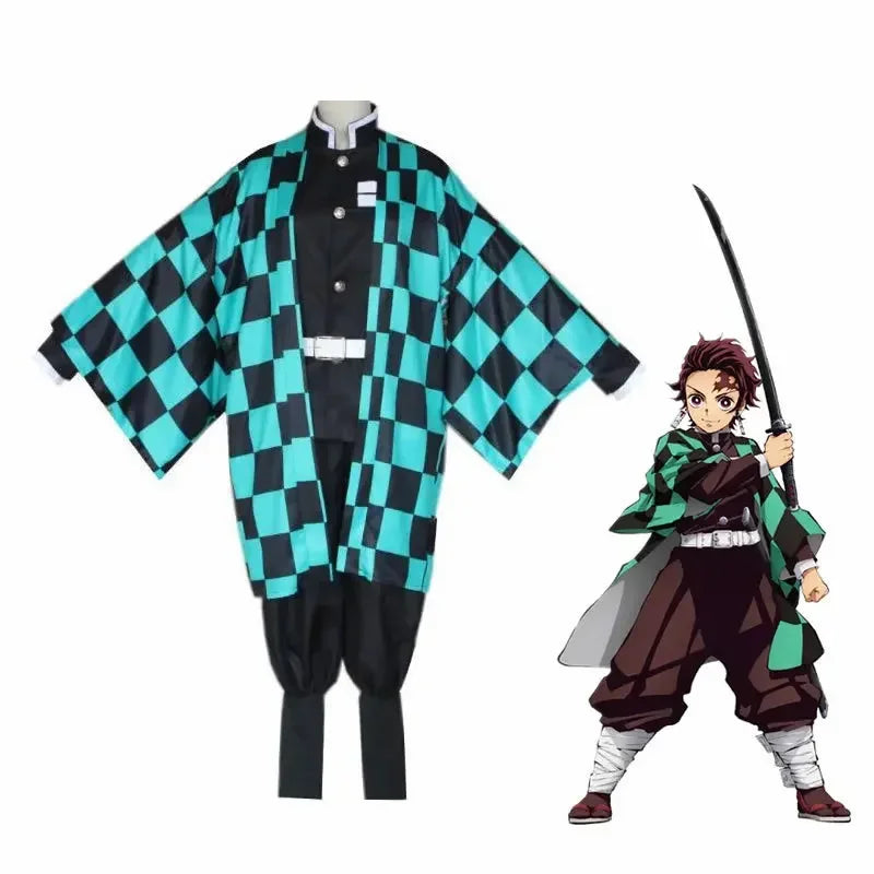 Anime Kamado Tanjirou Cosplay Costume Demon Slayer Halloween Cosplay Cartoon Kimetsu No Yaiba Costume For Kids For Adult Gifts