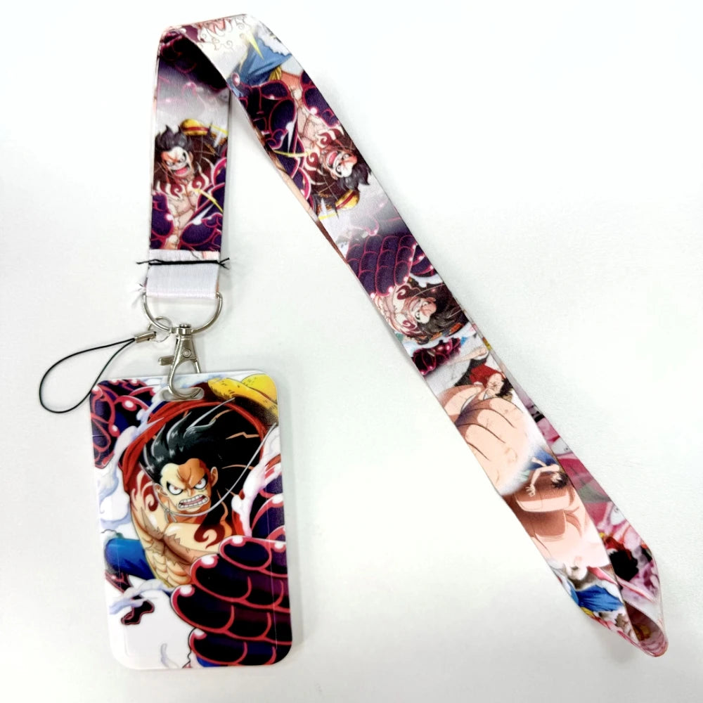 One Piece Anime Movie Lanyards Keys Neck Strap Card Badge Gym Key Chain Lanyard Key Holder DIY Hang Rope Keyrings