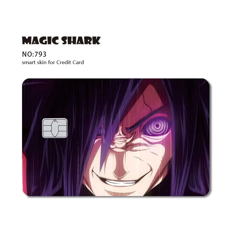 Anime Dragon Ball One Piece Naruto Demon Slayer Leaf Candy Film Sticker Skin for Credit Card Debit Bus Card