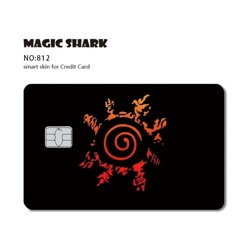 Anime Dragon Ball One Piece Naruto Demon Slayer Leaf Candy Film Sticker Skin for Credit Card Debit Bus Card