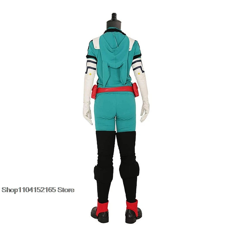 My Hero Academia World Heroes Mission Cosplay Costume- Izuku Midoriya Deku Green Battle Suit for Short Time-Saving Eye-Catching Design