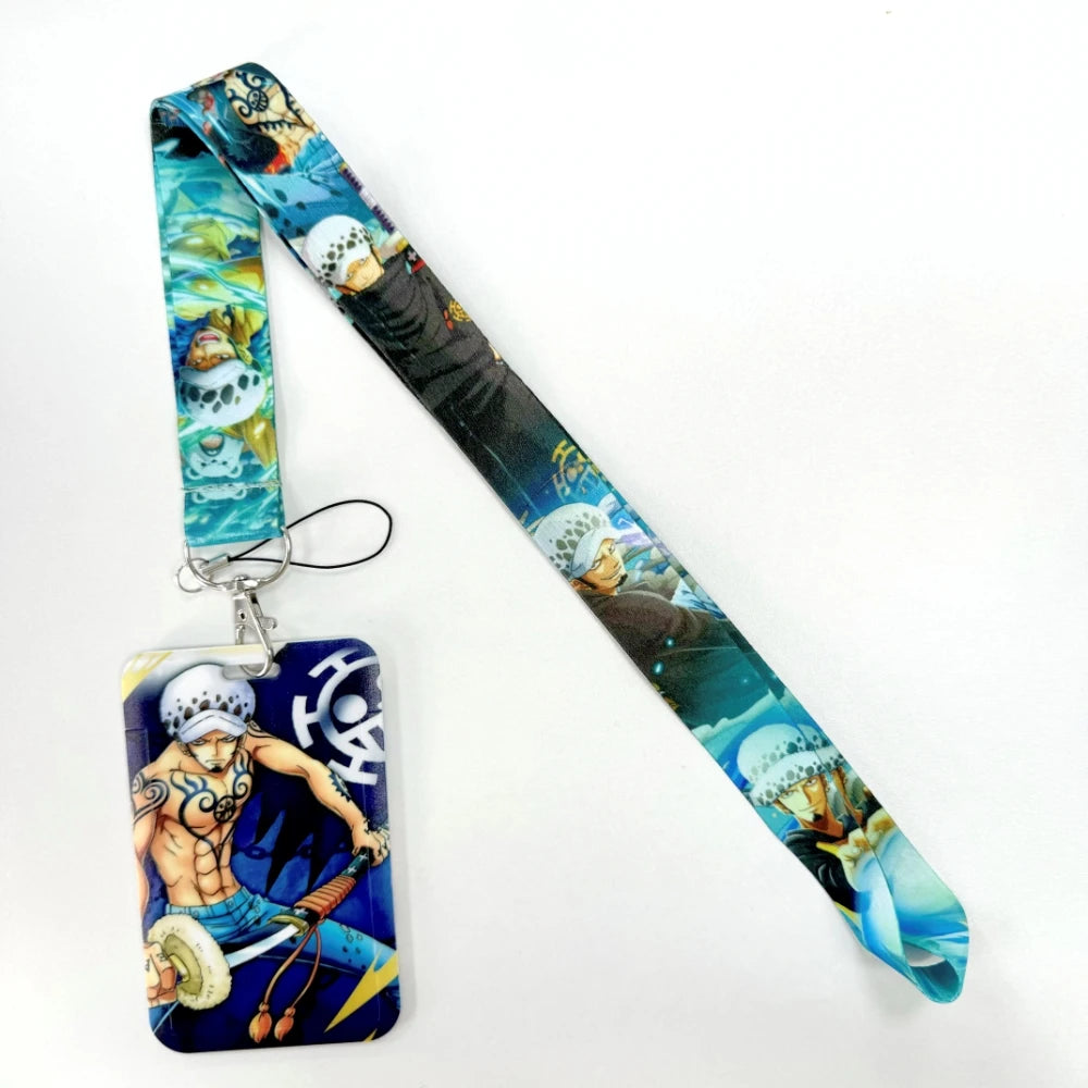 One Piece Anime Movie Lanyards Keys Neck Strap Card Badge Gym Key Chain Lanyard Key Holder DIY Hang Rope Keyrings