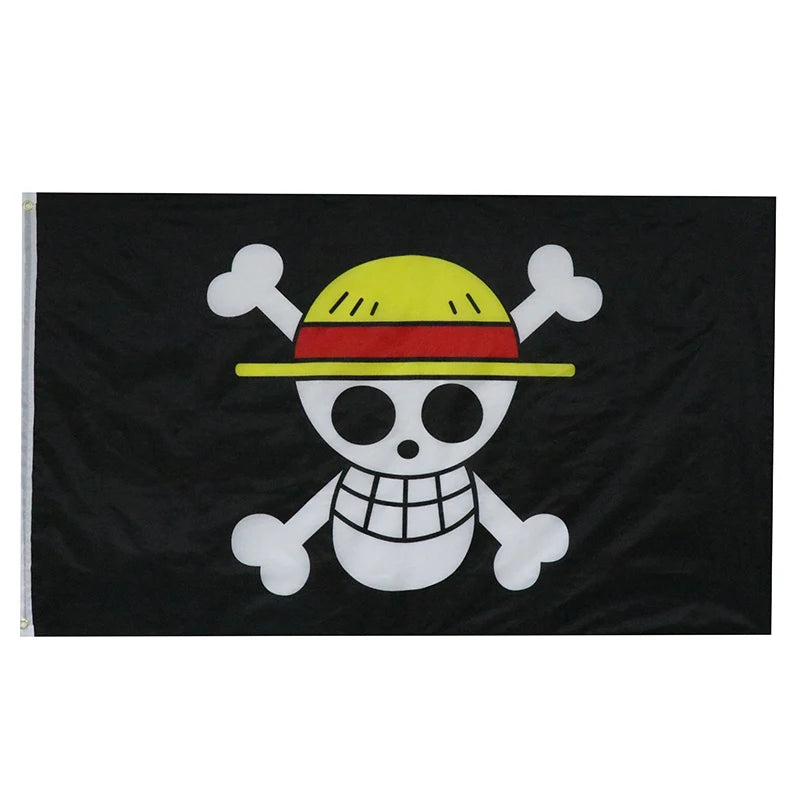 Anime One Piece Monkey D Luffy Skull Flag THOUSAND SUNNY Pirate Ship Flag Sailing Adventure Flag Home Decoration Flag 90x150cm