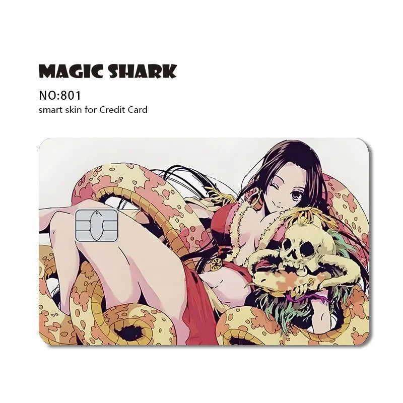 Anime Dragon Ball One Piece Naruto Demon Slayer Leaf Candy Film Sticker Skin for Credit Card Debit Bus Card