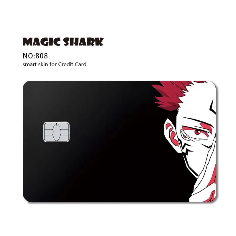 Anime Dragon Ball One Piece Naruto Demon Slayer Leaf Candy Film Sticker Skin for Credit Card Debit Bus Card