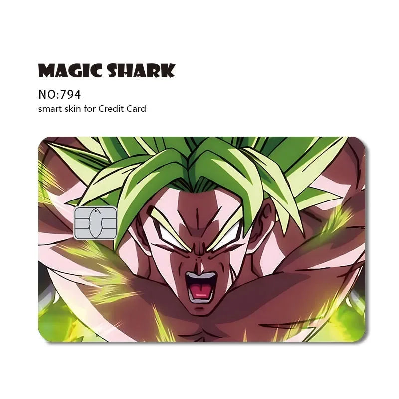 Anime Dragon Ball One Piece Naruto Demon Slayer Leaf Candy Film Sticker Skin for Credit Card Debit Bus Card