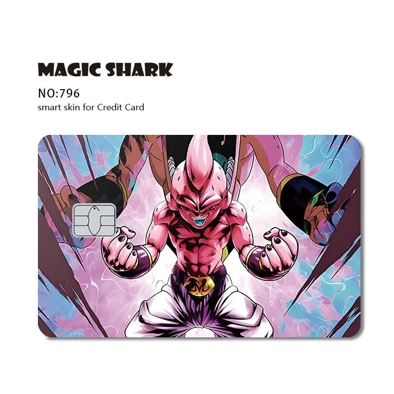 Anime Dragon Ball One Piece Naruto Demon Slayer Leaf Candy Film Sticker Skin for Credit Card Debit Bus Card