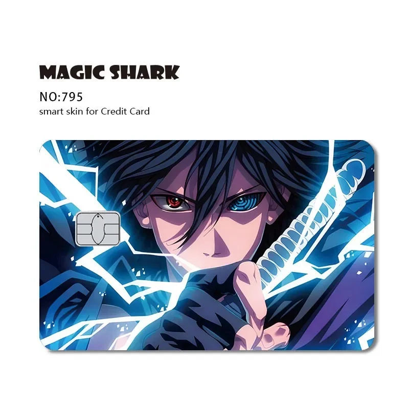 Anime Dragon Ball One Piece Naruto Demon Slayer Leaf Candy Film Sticker Skin for Credit Card Debit Bus Card